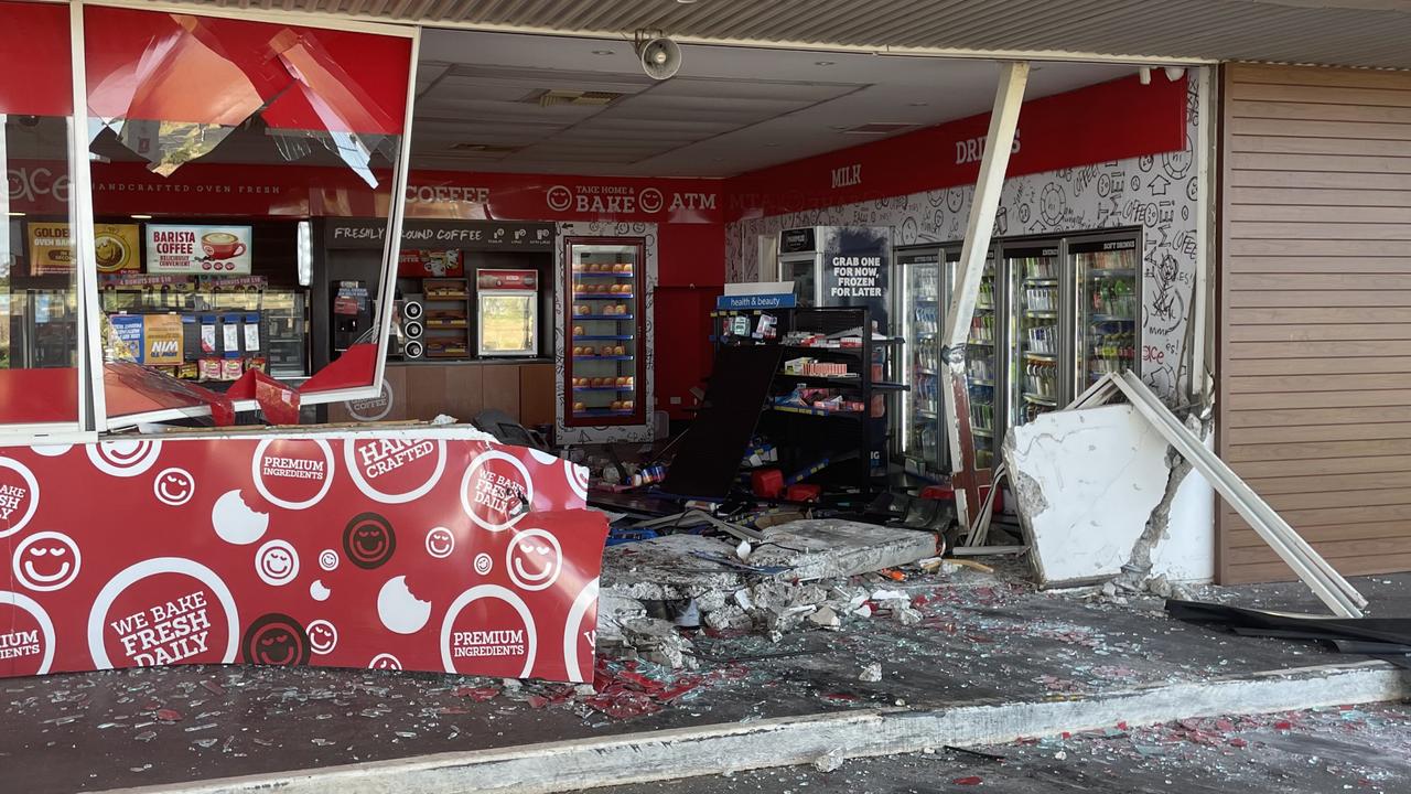 Police are investigating after offenders ram raided the United Fuel service station on the New England Highway about 12.30am on Anzac Day, April 25, 2023 and stole an ATM.