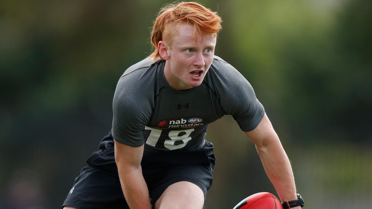 Jake Bowey won’t follow in his dad Brett’s footsteps at the Saints, instead being nabbed by Melbourne. Picture: Michael Willson/AFL Photos via Getty Images