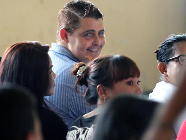 Lawrence supports her friends during the art performance inside Bangli Prison, Bali. Picture: Lukman Bintoro/News Corp Australia