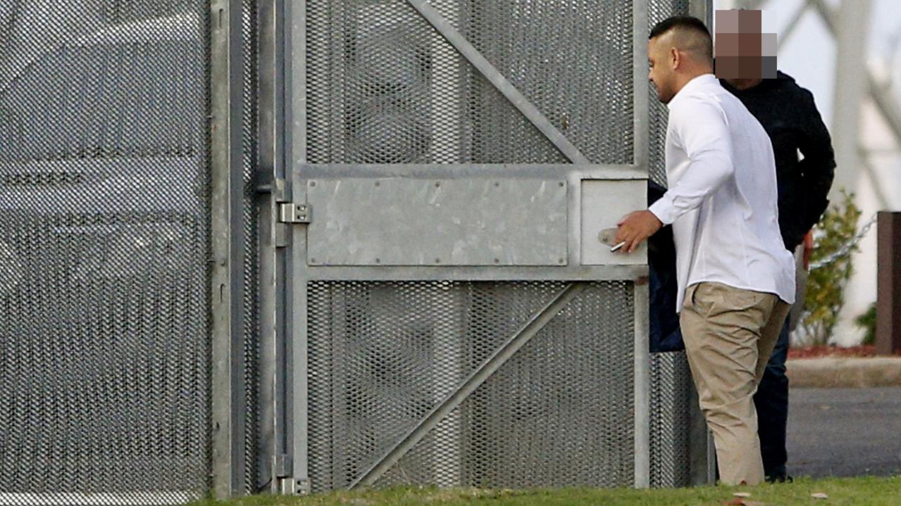 Hayne walks free from the Mary Wade Correctional Centre in Lidcombe after winning his appeal against a sexual assault conviction. Picture: NewsWire / John Appleyard