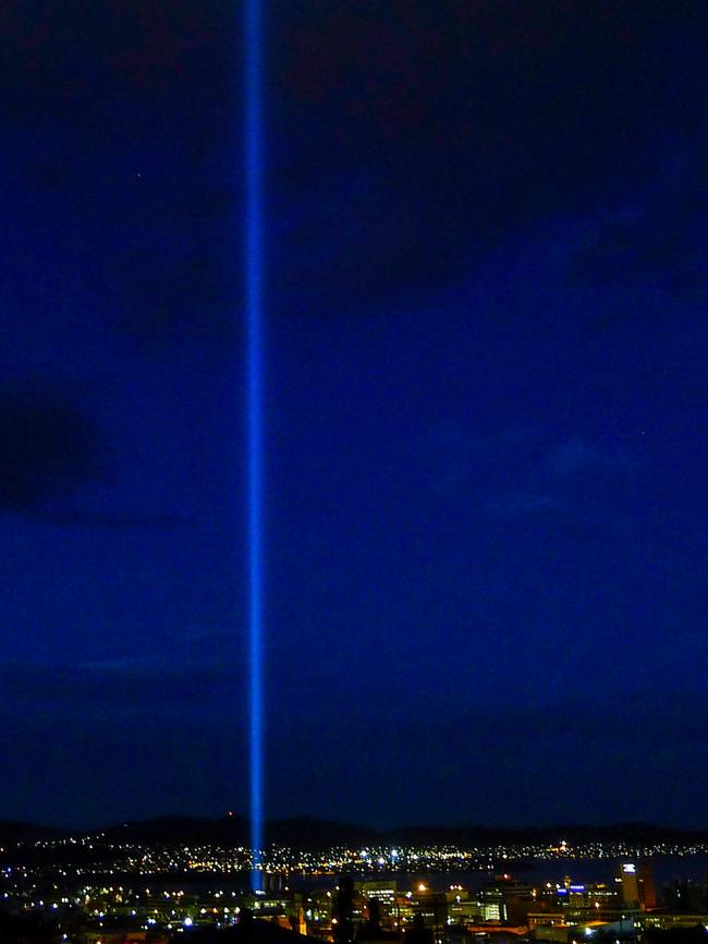 Ryoji Ikeda’s spectra. Picture: Ian Wollstein