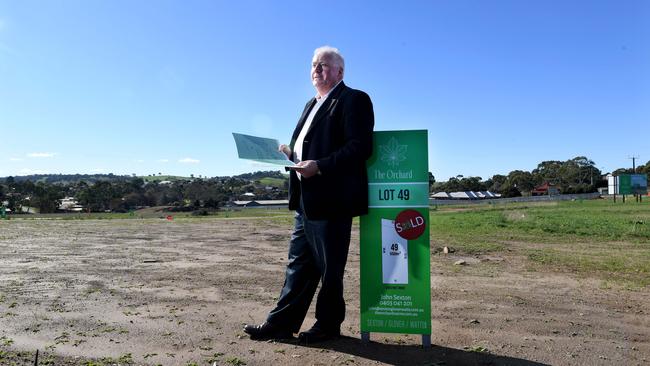 James Sexton at The Orchard housing development in Nairne, just outside of Mt Barker. Picture: Tricia Watkinson