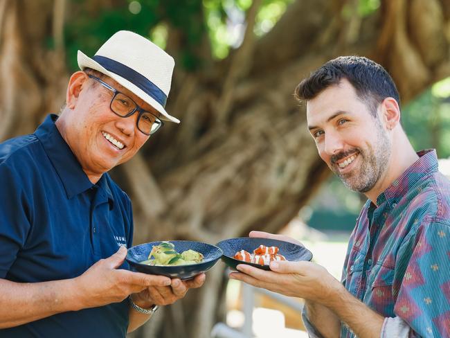 Darwin Festival artistic director Felix Preval (R) has announced Sunset Stage will replace the Lighthouse this year, while Jimmy Shu is returning with some of his signature dishes.Picture GLENN CAMPBELL