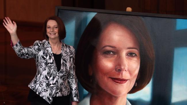 Julia Gillard at the official portrait unveiling event at Parliament House. Picture: Gary Ramage.