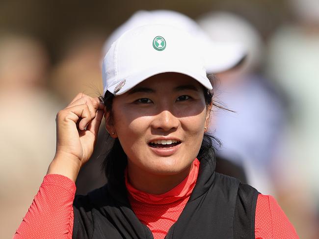 Su Oh on the final day of the Victorian Open. Picture: Golf Australia