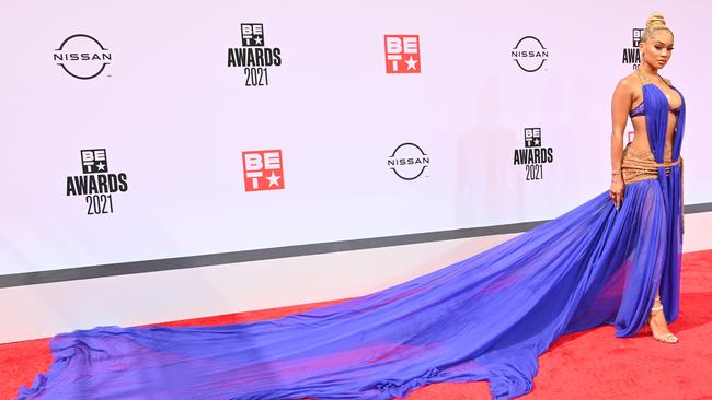 How to make an entrance, the Saweetie edition. Picture: Paras Griffin/Getty Images for BET