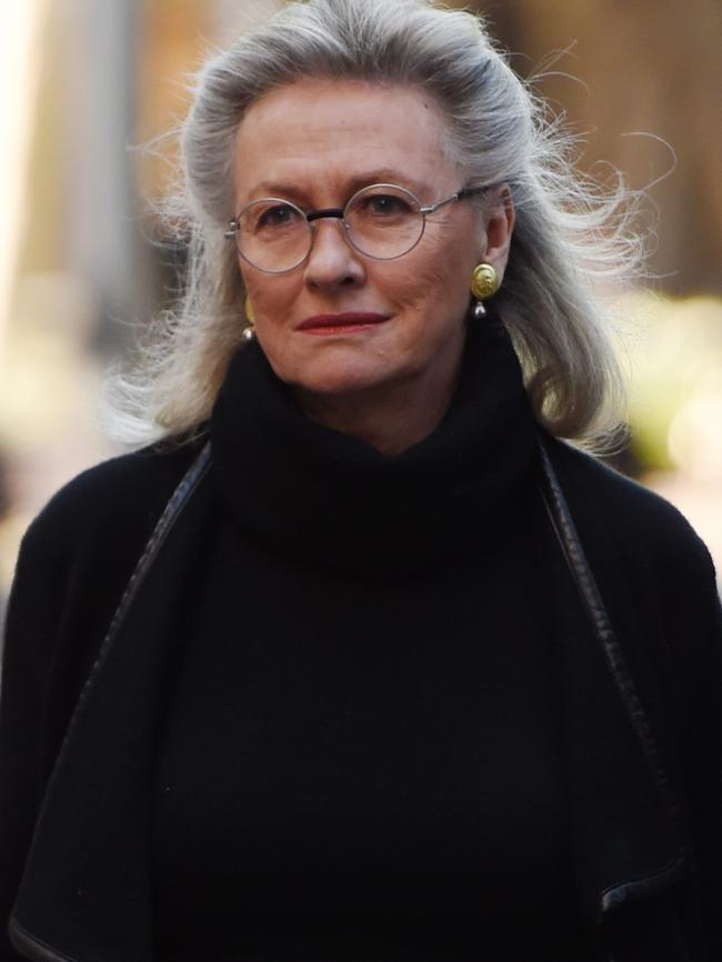 Jill Wran arrives in court to support her daughter Harriet. Picture: AAP Image/Dean Lewins