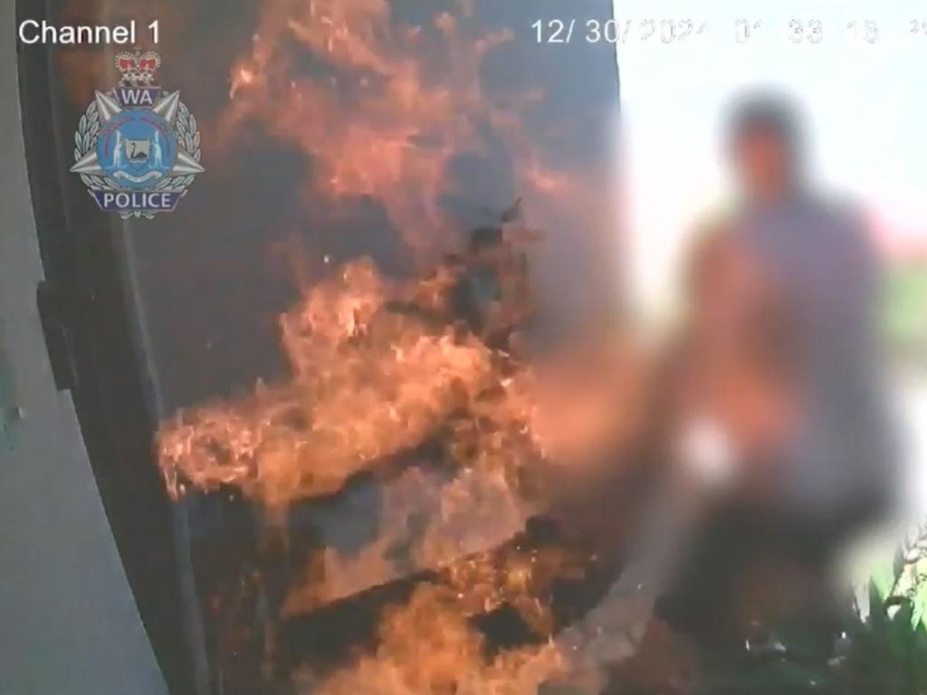 Jai Brebner was engulfed in flames. He took his T-shirt off and ran.