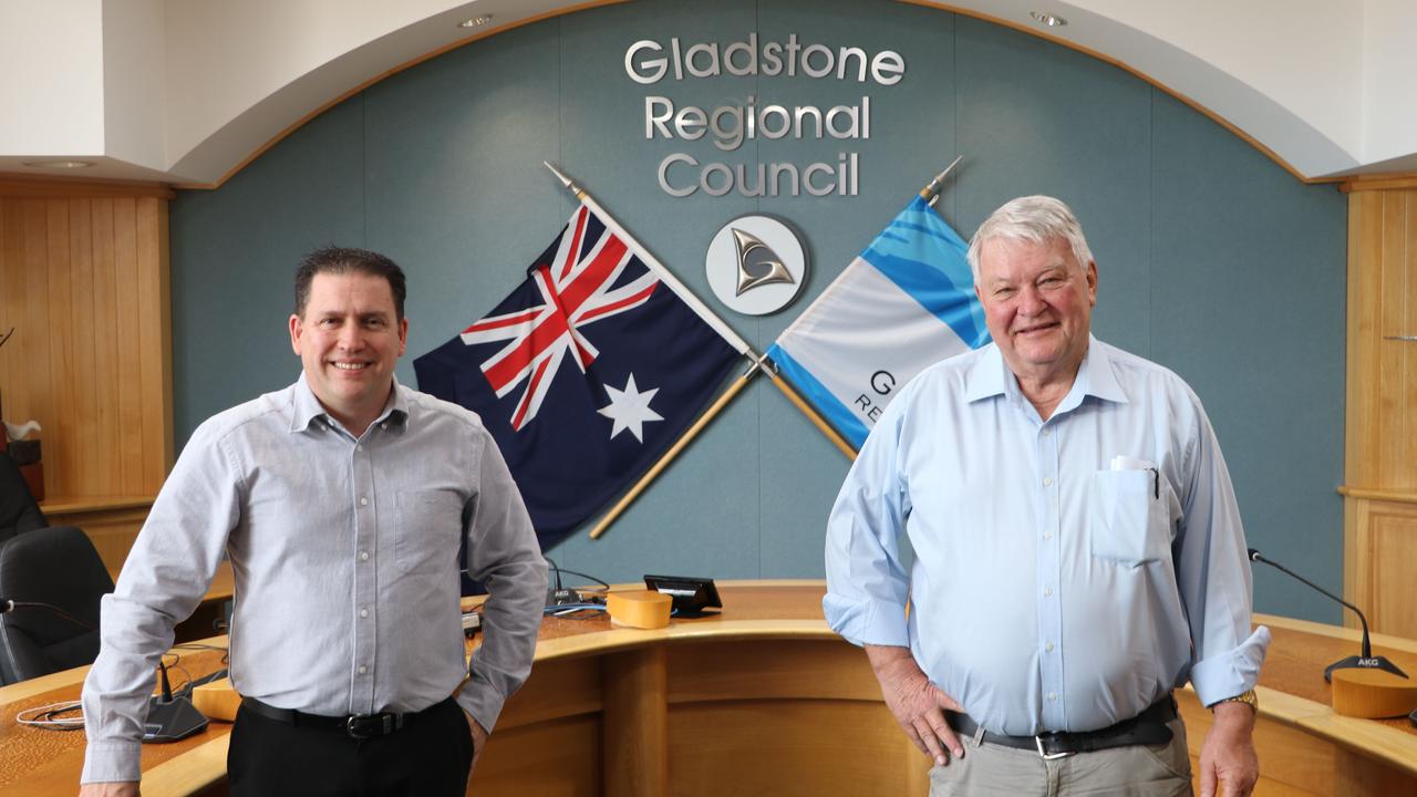 Gladstone Mayor Matt Burnett and Federal Member for Flynn Ken O'Dowd. Picture: Contributed