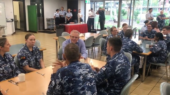 RAW: PM serves food, chats with personnel at NT RAAF base