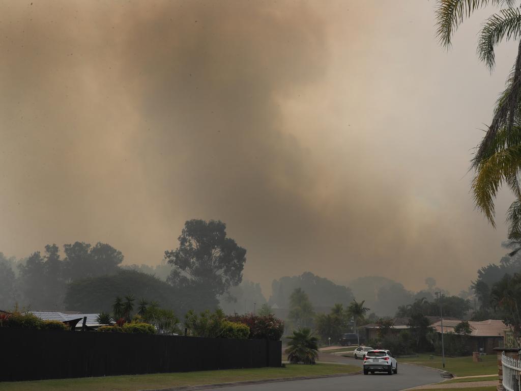 Grass Fires in the Carrara and Merrimac area kept Emergency Services and residents on alert during Tuesday. Picture Glenn Hampson