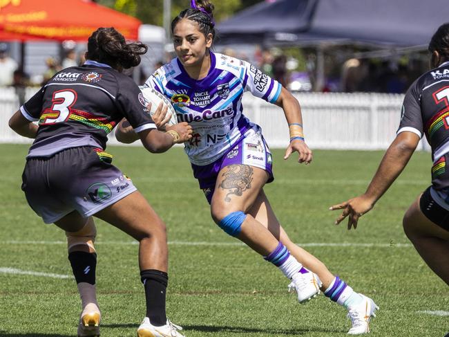 Evah McEwen was a standout for Newcastle in Tarsha Gale Cup. Picture: Andrea Francolini