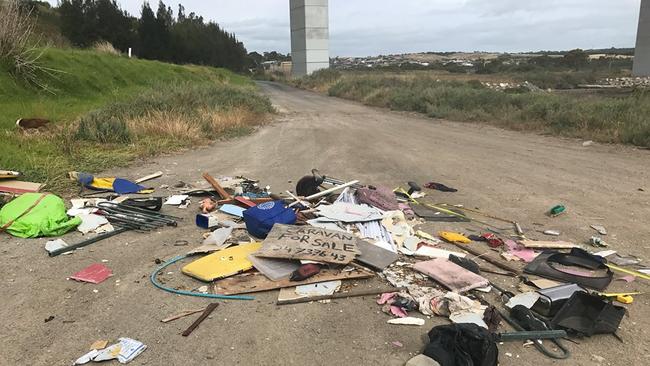 Illegal dumping around Onkaparinga in 2018. Picture: Supplied.