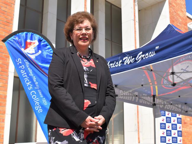 Catholic Education's Diocesan Director Leesa Jeffcoat in front of the former Sugar Research Institute – the location of Mackay's newest high school. Picture: Heidi Petith