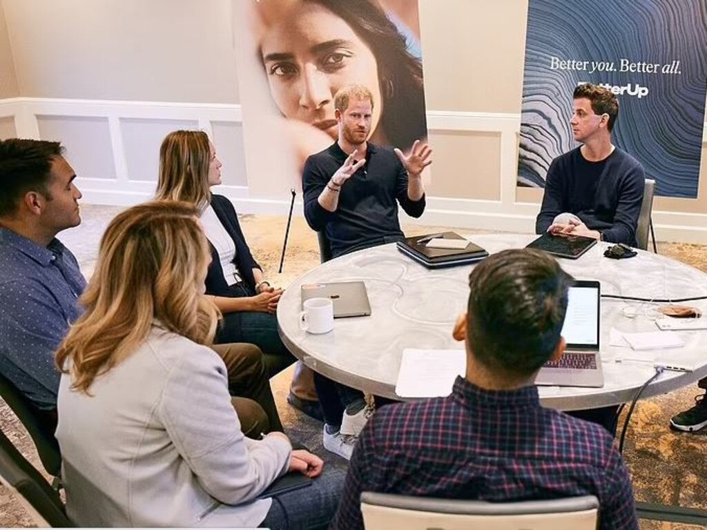 Prince Harry spoke about mental health at a BetterUp conference. Picture: Supplied