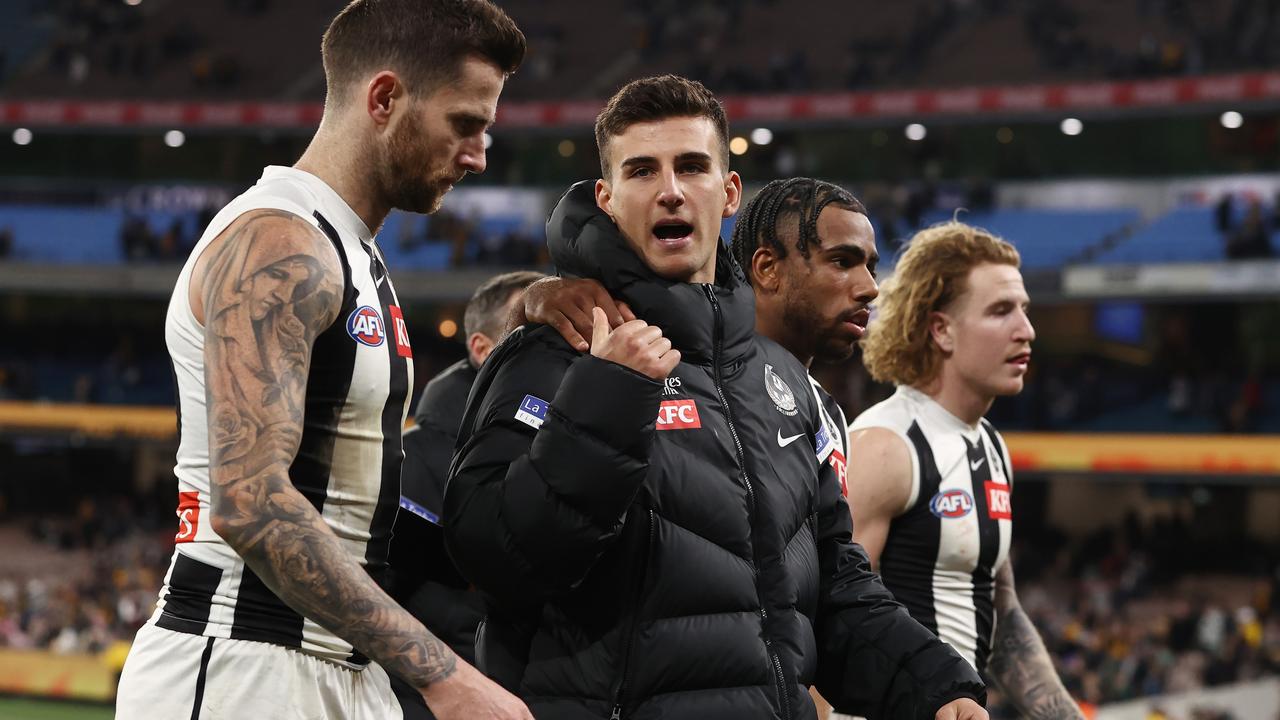 Collingwood star Nick Daicos won’t play in the club’s first final. Picture: Michael Klein.