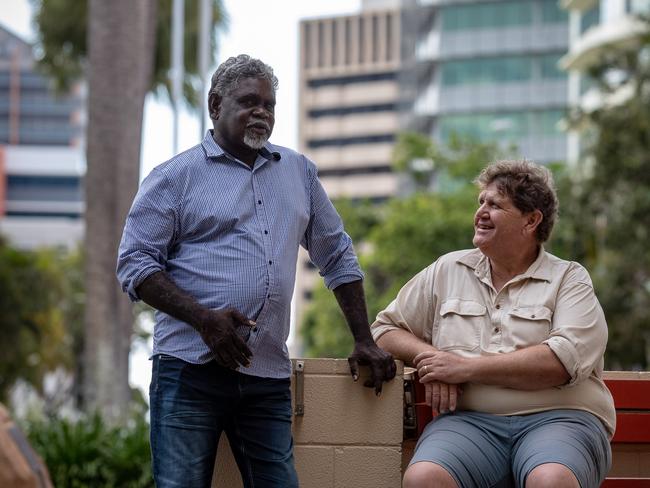 Independent MLAs Yingiya Guyula and Scott McConnell are calling for a royal commission into the Northern Territory. Picture: Amos Aikman 