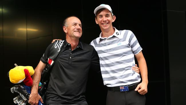 Lucas Herbert with his dad Lyndon.