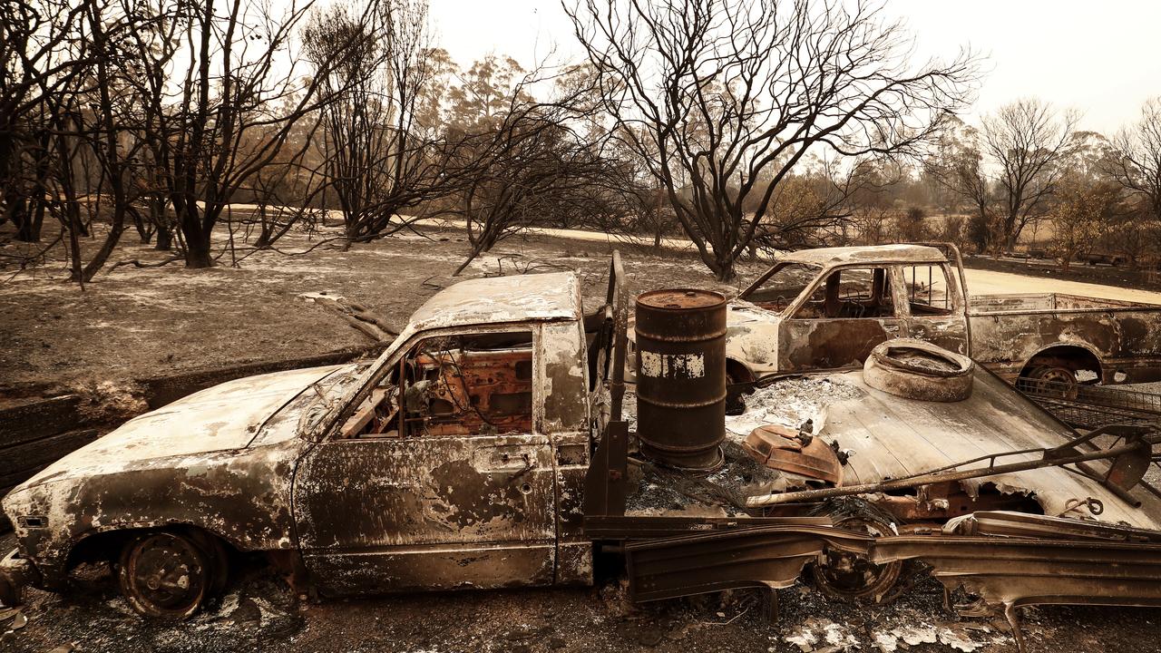 Dozens of properties were destroyed in the East Gippsland fires. Picture: Getty Images