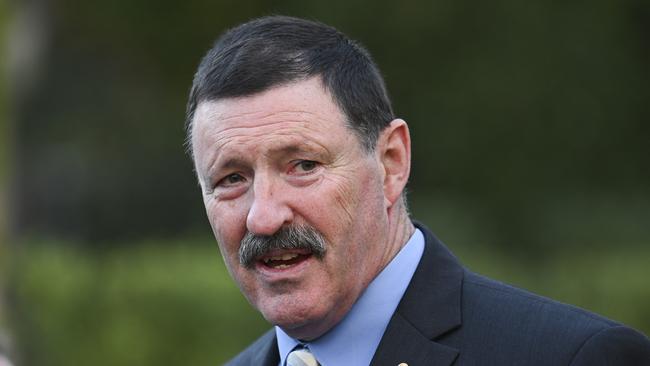 Former Labor minister Mike Kelly attending an October 7th vigil at the Israeli Embassy in Canberra. Picture: NewsWire / Martin Ollman