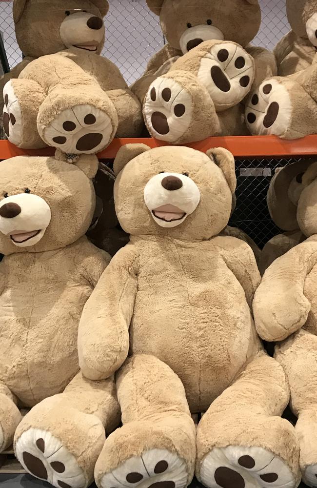 Costco’s massive pile of massive teddies.