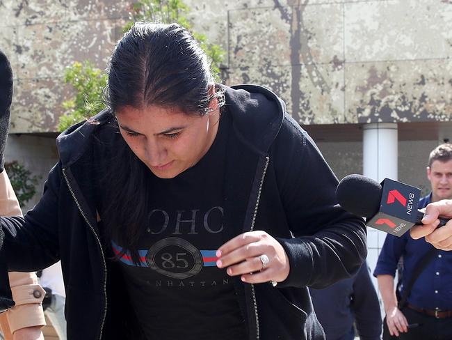 Camila Zeidan leaving court on Monday. Picture: Toby Zerna