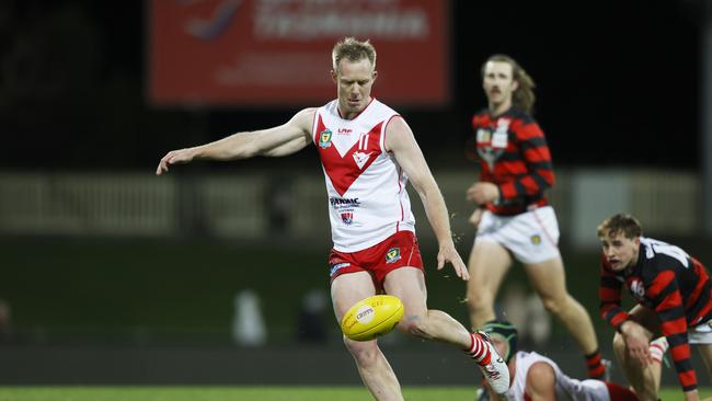 Jack Riewoldt made his return to Clarence earlier this season and will play his second game against North Hobart on Saturday. Picture: Nikki Davis-Jones