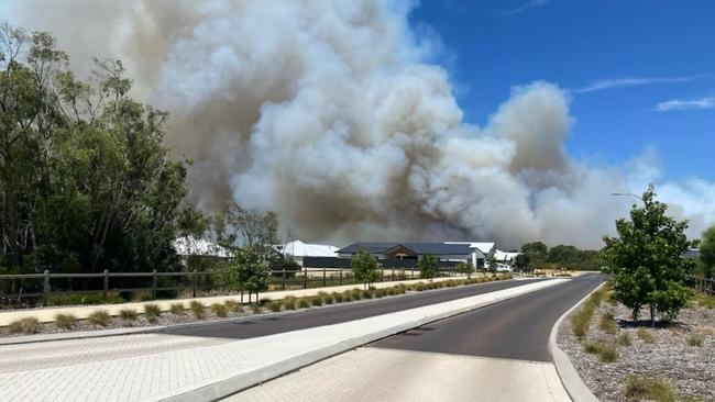 Large plumes of smoke could be seen in the area. Picture: ABC