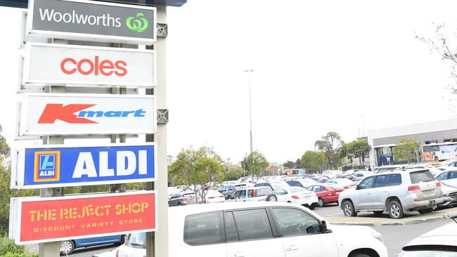 Cars were targeted in the carpark at The Pines shopping centre.