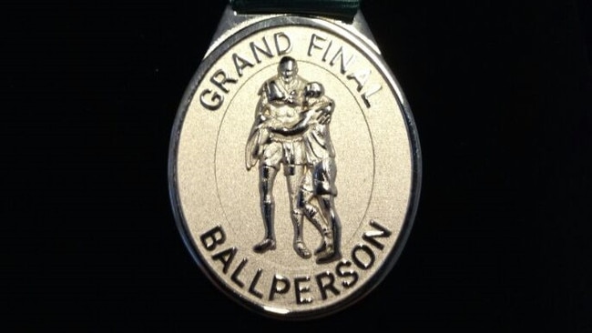 The new NRL grand final medals for ball boys and girls. Ballpersons. The Ballpeople.