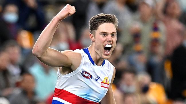 Josh Schache has become an important part of the Bulldogs forward line.