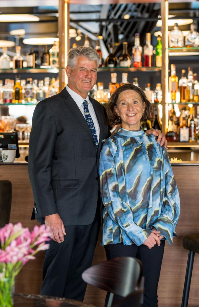 Will Mure and wife Jude, of Hobart, celebrating 50 years of the restaurant and fishmonger business.