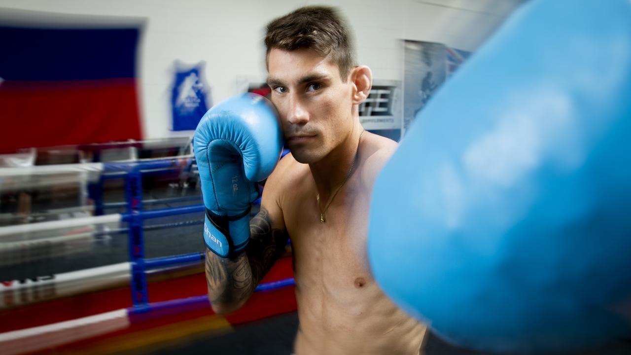 Boxer Liam Pope poses for a photograph at All Star Boxing, Bray Park, Saturday, December 15, 2018 (AAP Image/Richard Walker)