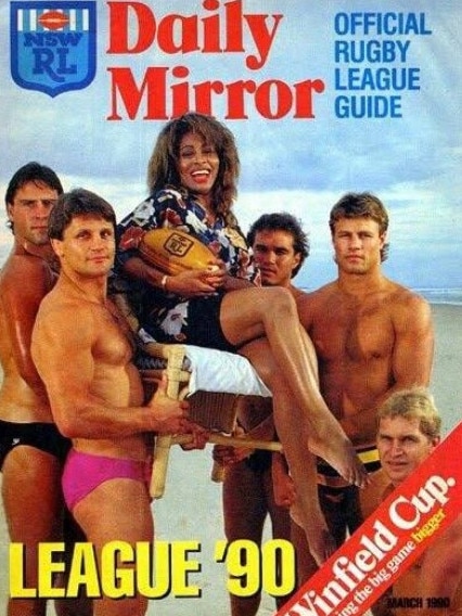 Tina Turner was the face of the rugby league. Photo: Twitter.