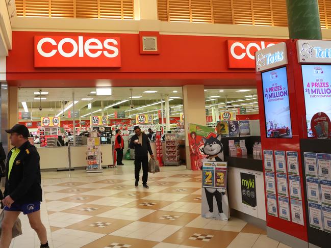 Coles hasn’t fared as well as its rival in the battle for customers Picture: Alex Coppel