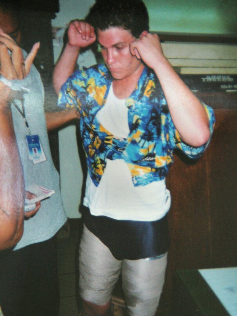 Bali Nine mule Scott Rush at Denpasar Airport on April 17, 2005.