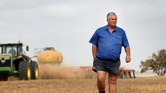 Craig Henderson on his property at Berriwillock in Victoria. Picture: David Geraghty