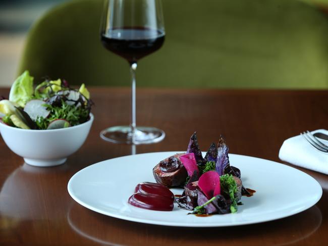 Venison and bottled cherries. Picture: Rebecca Michael