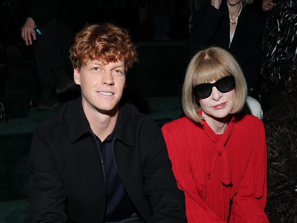 Jannik Sinner and Anna Wintour attend the Gucci Fashion Show during the Milan Fashion Week. Picture: Getty