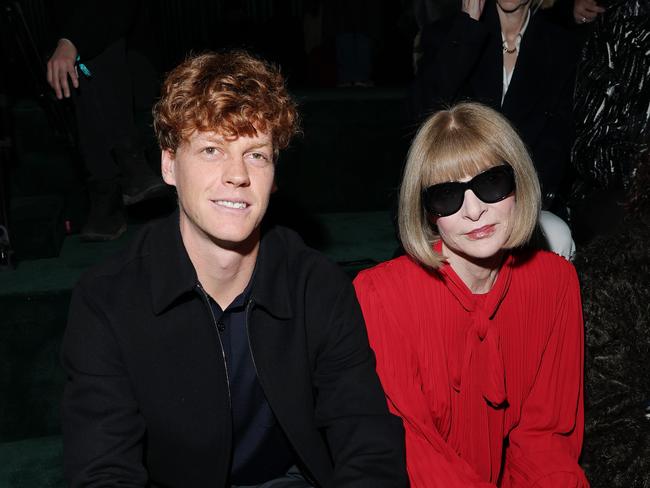 Jannik Sinner and Anna Wintour attend the Gucci Fashion Show during the Milan Fashion Week. Picture: Getty