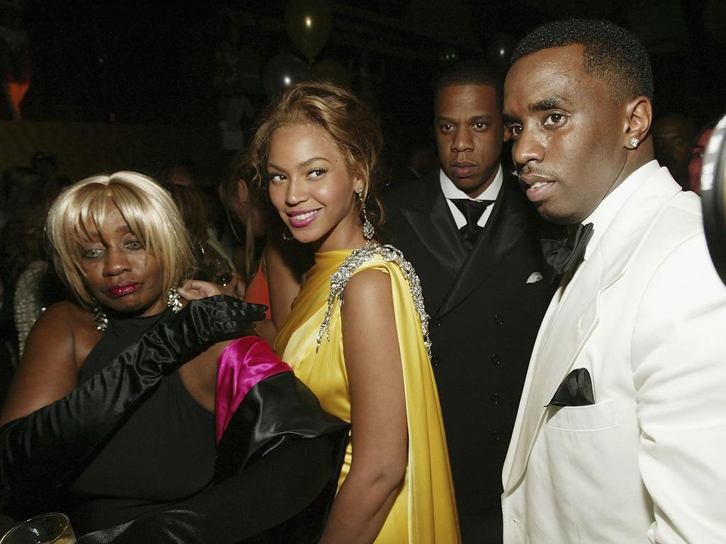 Janice Combs, Beyonce Knowles, Jay-Z and Sean "P. Diddy" Combs attend the Sean Jean/Zac Posen CFDA after-party at Marquee, on June 7, 2004 in New York City. Picture: Evan Agostini/Getty Images