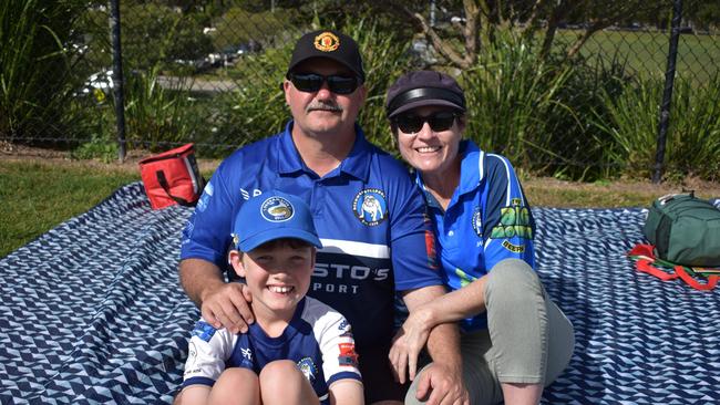 Jason Boyland, Nicole Boyland and Tommy Boyland at the Sunshine Coast Rugby League Finals 2022.