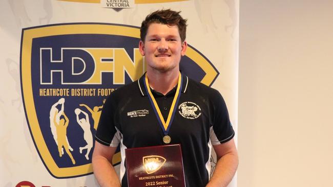 Tyler Phillips comfortably won the Heathcote District league best and fairest.