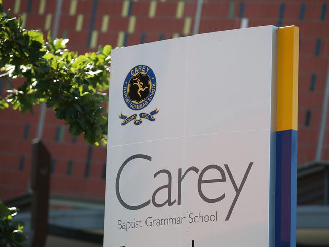 Law firm Maurice Blackburn is investigating allegations of sexual abuse at Carey Grammar. Picture: AAP