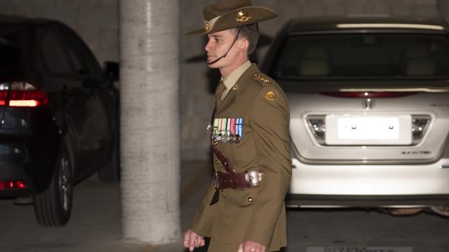 Captain William Howieson leaves and ADF Court Martial in Canberra. Picture: NCA NewsWire / Martin Ollman