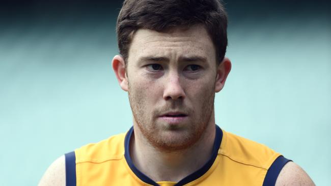 29/08/15 - Jeremey McGovern at West Coast Eagles training at Adelaide Oval before their big match against the Adelaide Crows. Photo Tom Huntley