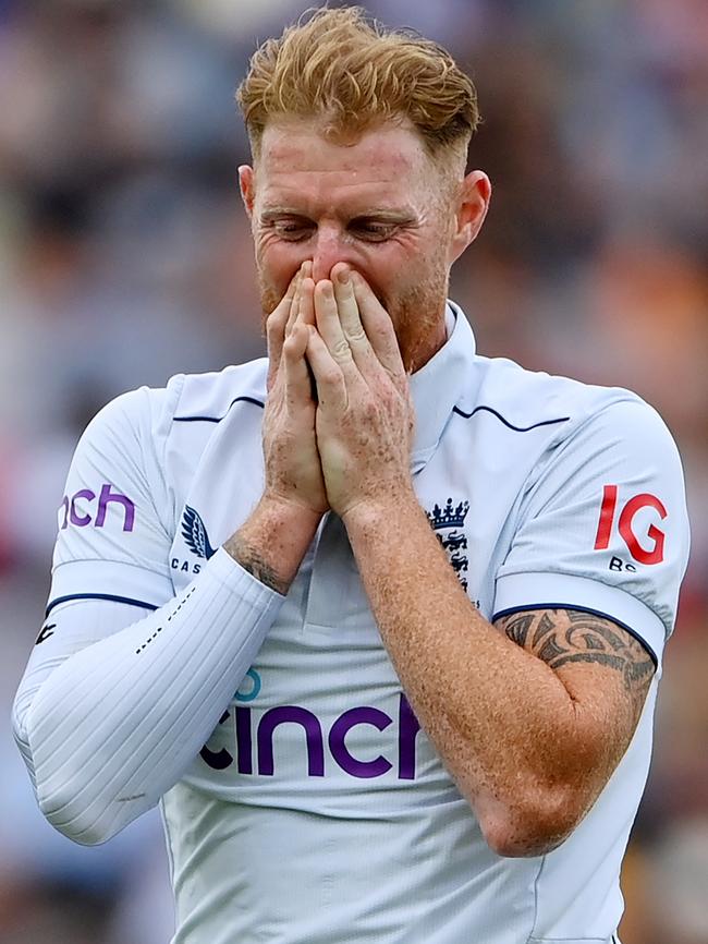 Devastated England captain Ben Stokes. Picture: Getty Images