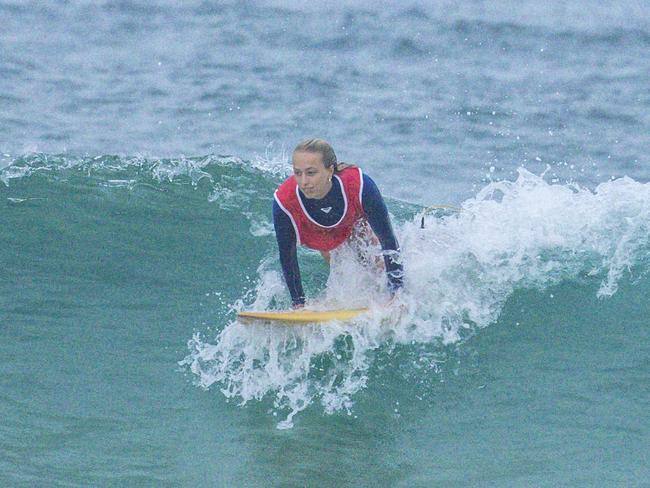 Early Saturday heats of The Burleigh Heads Boardriders Single Fin Festival. Picture: Glenn Campbell