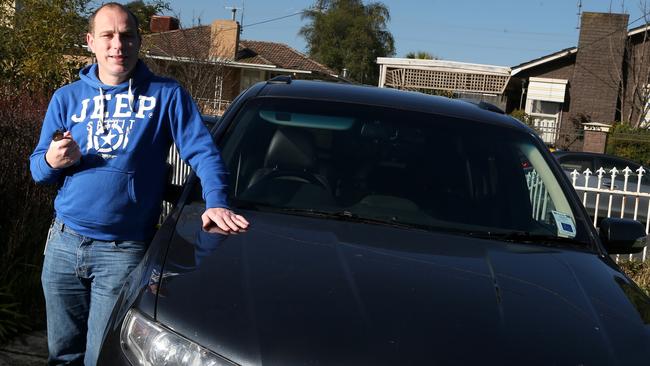 Neil Newbegin rents his car out while he’s at work. Picture: Hamish Blair