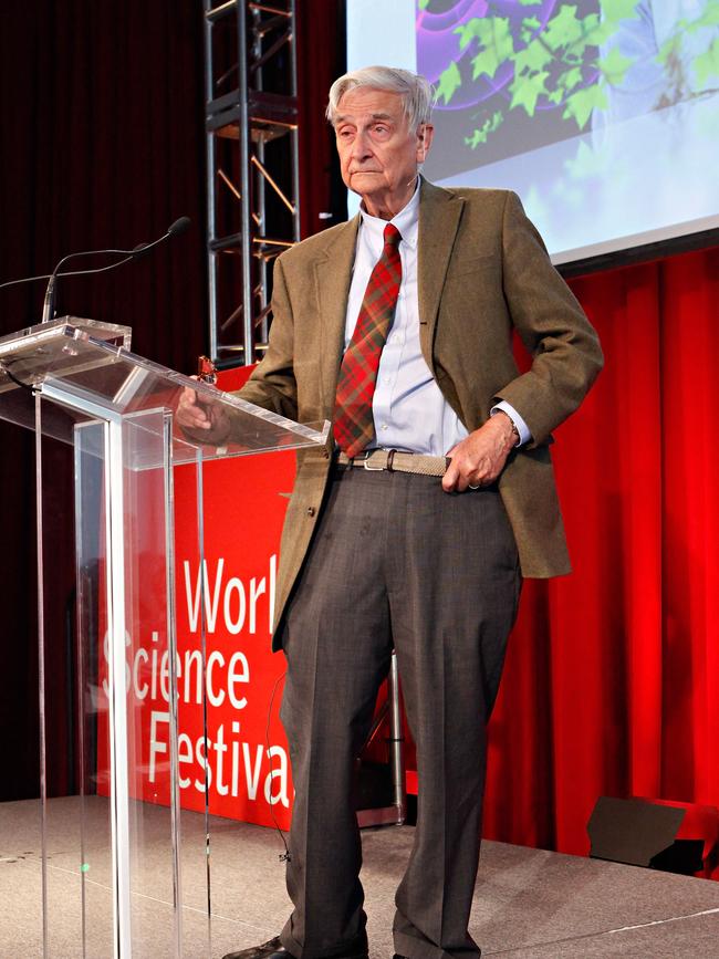 E.O. Wilson speaks at the World Science Festival in New York City in 2012. Picture: File/AFP